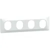 Image de Ovalis - plaque de finition - 4 postes horizontal - entraxe 71 mm - blanc
