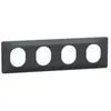Image de Ovalis - Plaque de finition - 4 postes Horizontal - entraxe 71mm - Anthracite