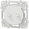 Image de Interrupteur va-et-vient ou poussoir double à levier Blanc craie Schneider Odace S920213