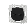 Image de Interrupteur va-et-vient ou poussoir double à levier Noir onyx Schneider Odace S940213