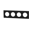 Image de Plaque de finition quadruple Noir onyx Schneider Odace S940708
