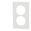 Image de Plaque de finition double verticale ent. 57 mm Blanc craie Schneider Odace S920714