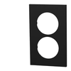 Image de Plaque de finition double verticale ent. 57 mm Noir onyx Schneider Odace S940714