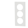 Image de Plaque de finition triple verticale ent. 57 mm Blanc craie Schneider Odace S920716