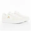 Image de Baskets Femme - LE COQ SPORTIF - Cuir - Talon Plateau - Lacets Blancs