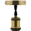 Image de Kit de suspension luminaire métal avec cordon textile Cuivre - Zenitech