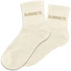 Image de Chaussettes - Femme - Beige Avec Paillettes - Blondinette - Taille 36/42 - Humour - Cadeau