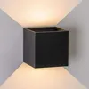 Image de Applique noire à LED extérieur compatible variateur - Cubic