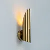 Image de Applique murale cylindre doré lumière indirecte - Tingo