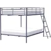 Image de Lits superposés en métal - Dark Grey - Sommiers inclus - 2 x 140 x 190 cm - ALICE