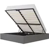Image de Eclipse Lit Adulte 160x200 Cm + Coffre De Rangement - Tissu Gris Clair