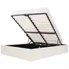 Image de Lit coffre plateforme eclipse aucune 160x200 tissu beige avec coffre de rangement Eclipse 160 Fabric beige