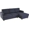 Image de Canapé D'angle Droit 4 Places - Tissu Bleu - Contemporain - L 215 X P 140 H 86 Cm -