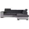 Image de Canapé d'angle droit convertible + coffre 5 places - tissu gris - l 271 x p 220 x h 77 cm - armstrong - fabriqué en ukraine ARMSTRONGANDCGG