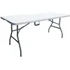 Image de Table de réception pliante - TERRANOVA - Blanche - Structure acier et Plateau en Polyéthylène PEHD - 8 personnes - 180x74xH735 cm