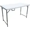 Image de Table De Réception Pliante - 4 Personnes - 122 Cm - Structure En Acier Et Plateau En Polyéthylene Pehd - Blanc