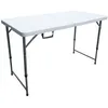 Image de Table de réception pliante - TERRANOVA - Blanche - Structure acier et Plateau en Polyéthylène PEHD - 4 personnes - 122x605xH74 cm