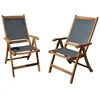 Image de Lot De 2 Fauteuils De Jardin Pliants Multi-positions En Bois D'acacia Fsc