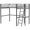 Image de Lit mezzanine avec bureau en metal epoxy - noir - sommier inclus - 140x190 cm - oxford KTTLB60014140H01