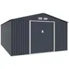 Image de Abri De Jardin En Métal 15,16 M² - Kit D'ancrage Inclus - Gris Anthracite