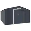 Image de Abri de jardin acier archer 15,16 m² anthracite avec kit d'ancrage Archer H sliding door