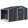 Image de Abri De Jardin En Métal 8,72 M² - Kit D'ancrage Inclus - Gris Anthracite