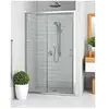 Image de Porte de douche coulissante roth equi eicl2140192pe 140x190 cm 2 elements argent verre clair 5 mm 617174