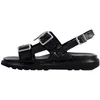 Image de Sandales - Kickers - Neosummer - Cuir - Noir - Bout Ouvert - Confort exceptionnel