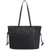 Image de Sac porté épaule HEXAGONA - Solange - Noir - Cuir - Dimensions 40x30x13 cm - Fermeture zippée