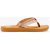Image de Tongs Roxy Porto Print beige rose blanc femme - 38