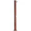 Image de Douche solaire - PISCINE CENTER OCLAIR - Alu aspect bois 32L - Pommeau de douche et rince-pieds