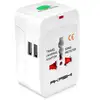 Image de Adaptateur De Voyage Universel Akashi Altwp 200 Wh Plastique Blanc