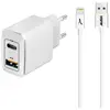 Image de Akashi Chargeur Secteur 20W USB-A Quick Charge 3.0 + Câble Lightning