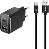 Image de Akashi Chargeur Secteur 20W USB-A Quick Charge 3.0 + Câble USB-C