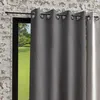 Image de Rideau à oeillets en microfibre lavée 135x250 cm BOHEME gris par Soleil dOcre