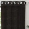 Image de Rideau à oeillets pur coton 135x250 cm PANAMA noir par Soleil dOcre