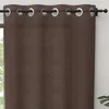 Image de Rideau à oeillets pur coton 135x250 cm PANAMA brun par Soleil dOcre