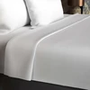 Image de Drap Plat En Coton 57 Fils 240x290 Cm Uni Blanc, Par Soleil D'ocre