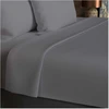 Image de Drap Plat En Coton 57 Fils 260x300 Cm Uni Gris, Par Soleil D'ocre