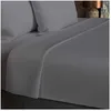 Image de Drap plat en coton 57 fils 260x300 cm UNI gris par Soleil docre