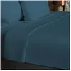Image de Drap plat en coton 57 fils 260x300 cm UNI bleu canard par Soleil docre