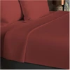 Image de Drap Plat En Coton 57 Fils 260x300 Cm Uni Brique, Par Soleil D'ocre