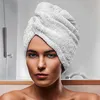 Image de Serviette de bain pour la tête en coton 24x62 cm LAGUNE blanc par Soleil dOcre