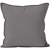Image de Coussin en microfibre lavée 60x60 cm BOHEME gris par Soleil dOcre