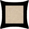 Image de Coussin En Coton Lavé 40x40 Cm Jute Noir, Par Soleil D'ocre