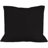 Image de Taie D'oreiller En Coton 57 Fils 63x63 Cm Uni Noir, Par Soleil D'ocre