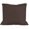Image de Taie D'oreiller En Coton 57 Fils 63x63 Cm Uni Brun, Par Soleil D'ocre