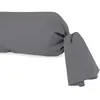 Image de Taie de traversin en coton 57 fils 45x135 cm UNI gris par Soleil docre