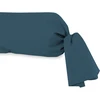 Image de Taie De Traversin En Coton 57 Fils 45x205 Cm Uni Bleu Canard, Par Soleil D'ocre