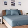 Image de Drap housse en coton 90x190 cm JERSEY bleu canard par Soleil docre